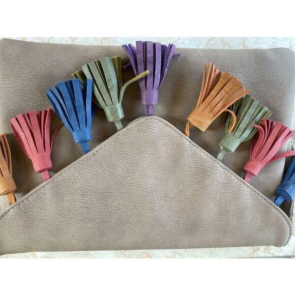 BAM forever clutch |convertible crossbody | multi colored tassels - Picture 11 of 12